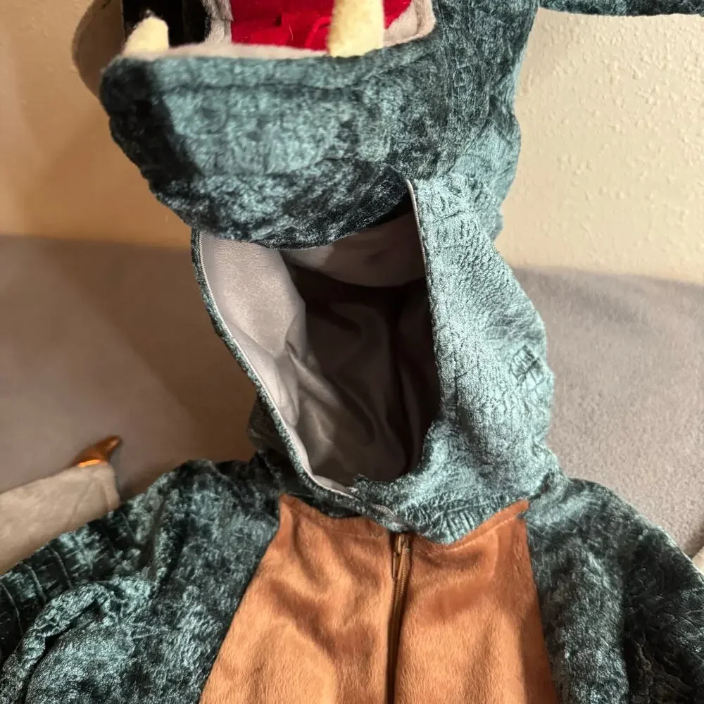 FAO Schwartz Dragon Costume Kids 3T Blue‎ Green Fantasy Theater Halloween